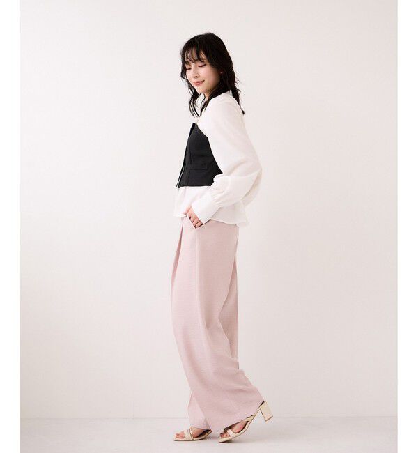 VIS「美easy前開きビスチェドッキングシャツ/イージーケア・接触冷感・セットアップ対応」|シャツ・ブラウス|