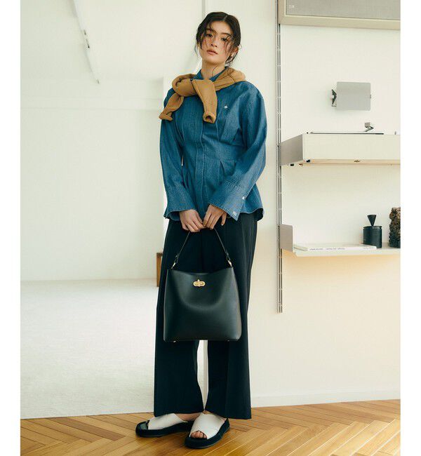 VIS「【POLO BCS】VIS別注ベルト付きウエストタックシャツブラウス」|シャツ・ブラウス|