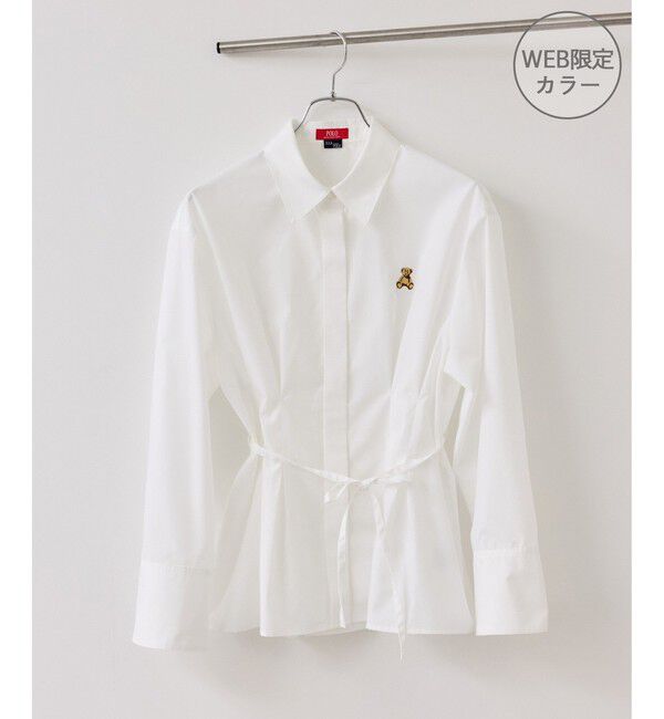 VIS「【POLO BCS】VIS別注ベルト付きウエストタックシャツブラウス」|シャツ・ブラウス|