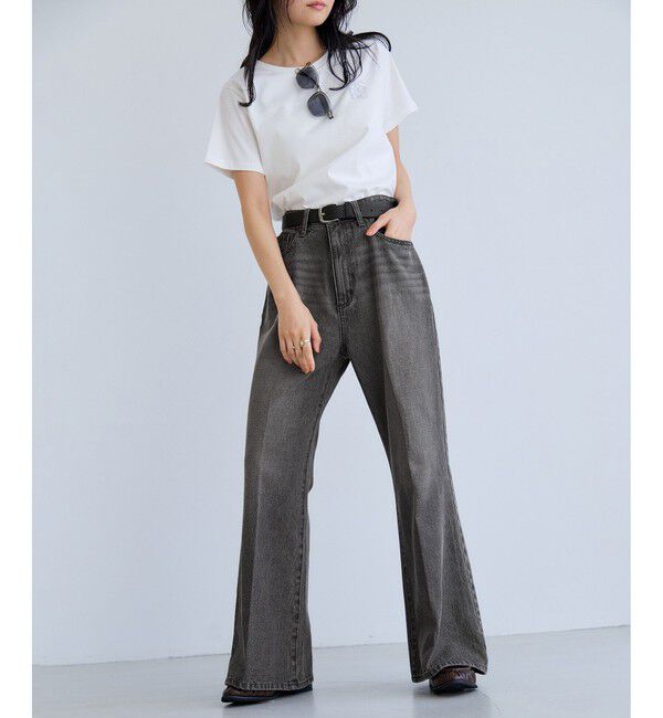 VIS「カラーフレアデニムパンツ」|デニム|