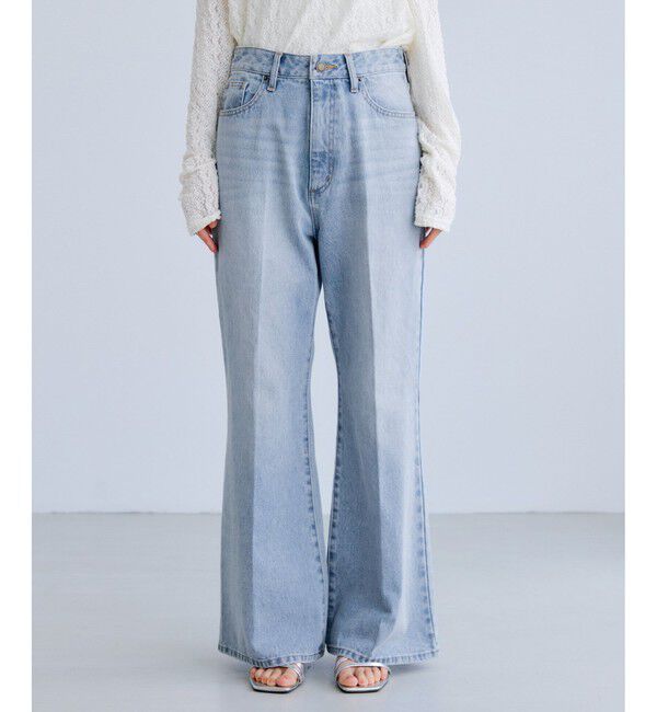 VIS「カラーフレアデニムパンツ」|デニム|