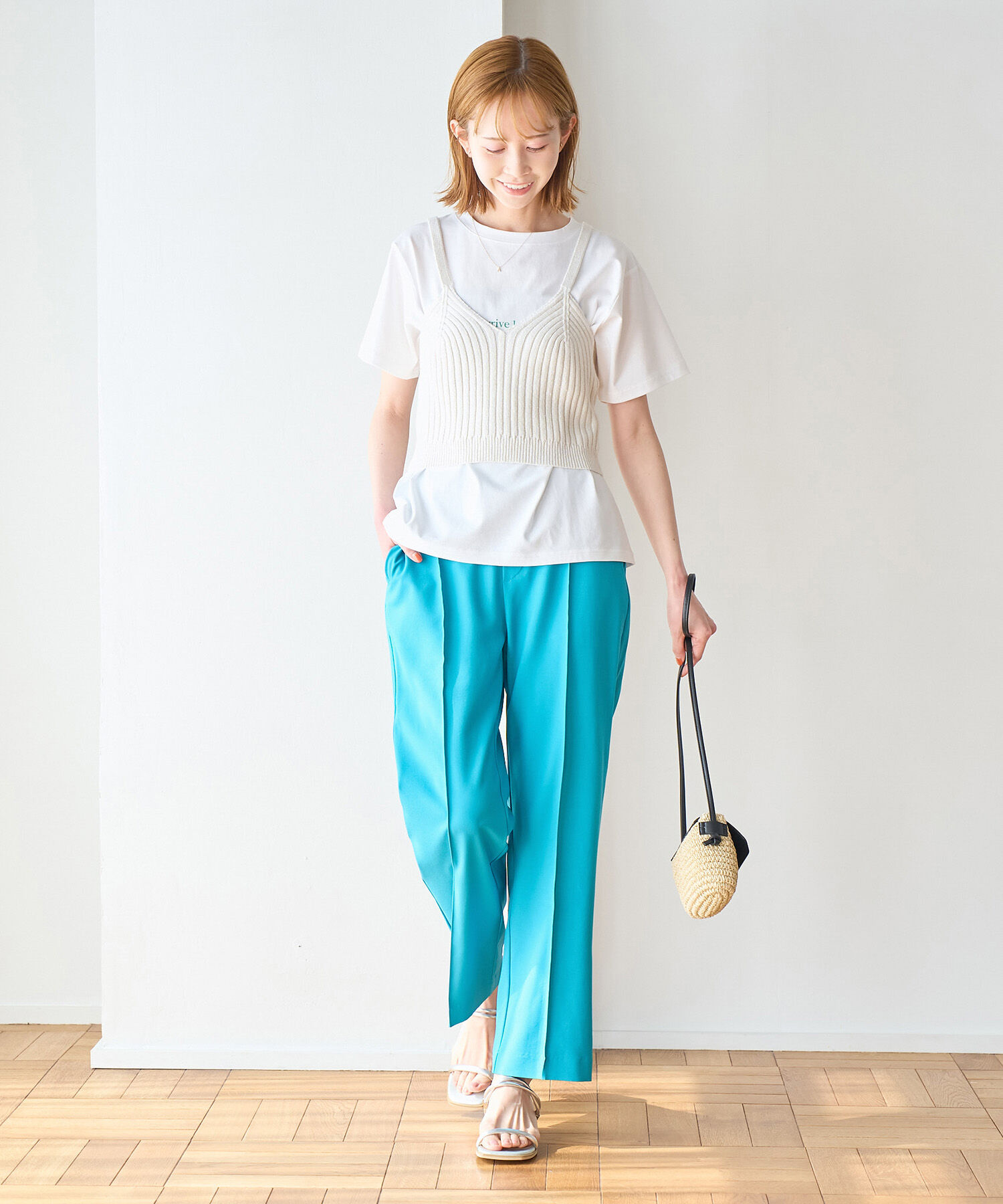 Rope&rsquo;Picnic「ラク美/スティックパンツ」|スラックス|