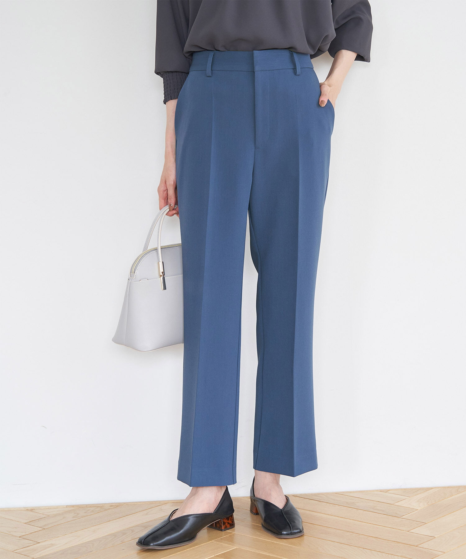 Rope&rsquo;Picnic「スティックカラーパンツ」|スラックス|ブルー(44)