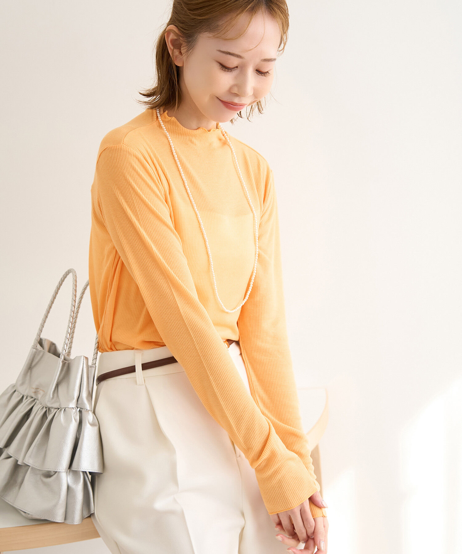 Rope&rsquo;Picnic「シアーカットプチハイネックプルオーバー」|Tシャツ・カットソー|