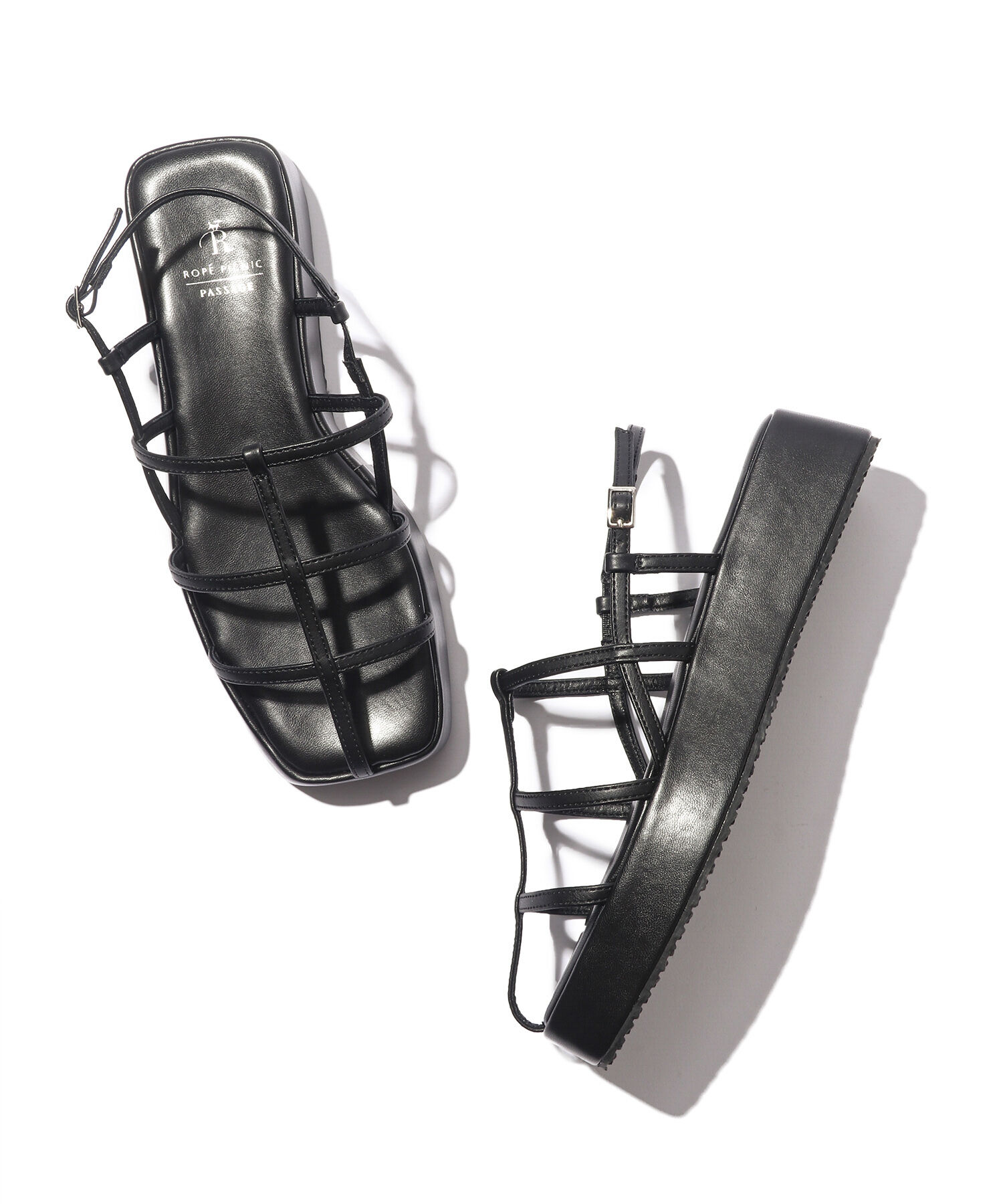 ROPE PICNIC PASSAGE「スキニーストラッププラットフォームサンダル」|サンダル|