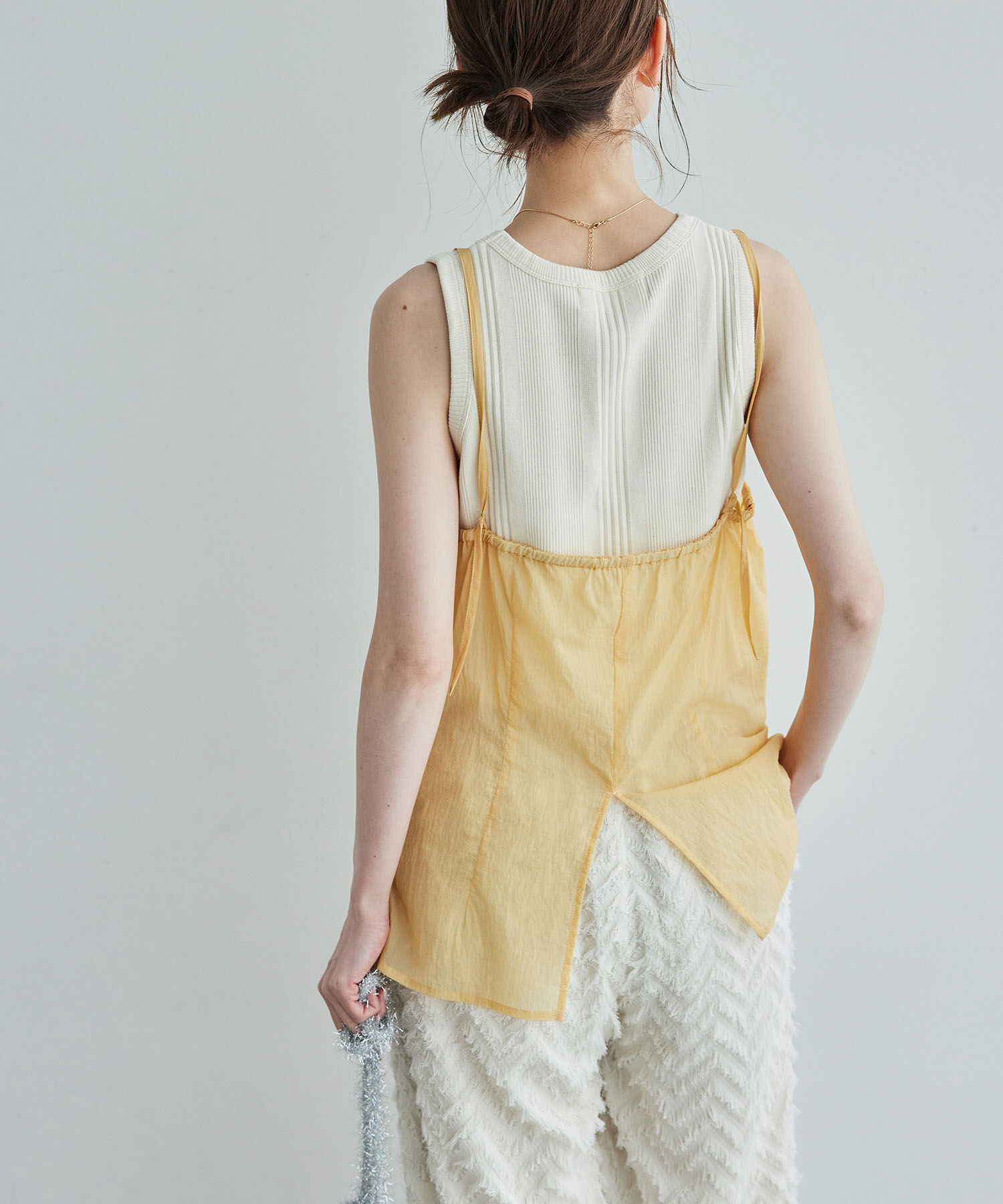 ROPE PICNIC PASSAGE「シアーミドル丈レイヤードキャミソール」|ベスト・ジレ|