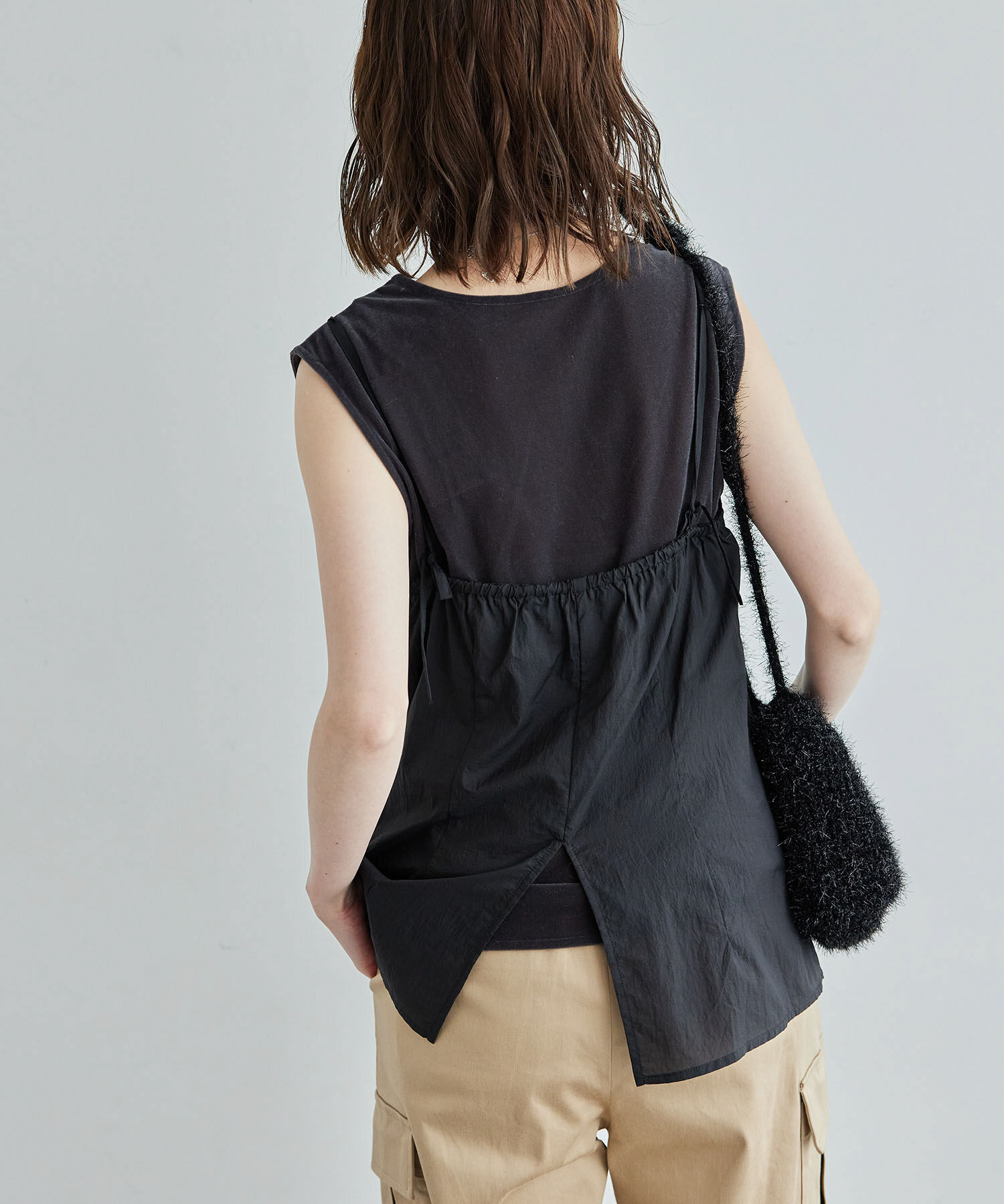 ROPE PICNIC PASSAGE「シアーミドル丈レイヤードキャミソール」|ベスト・ジレ|