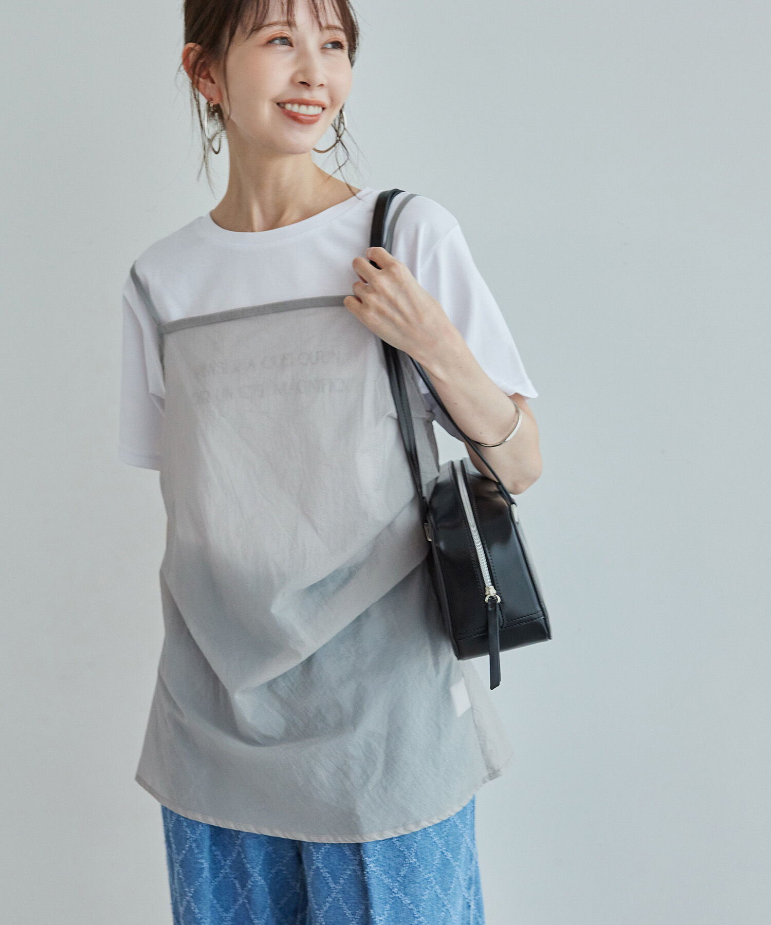 ROPE PICNIC PASSAGE「シアーミドル丈レイヤードキャミソール」|ベスト・ジレ|