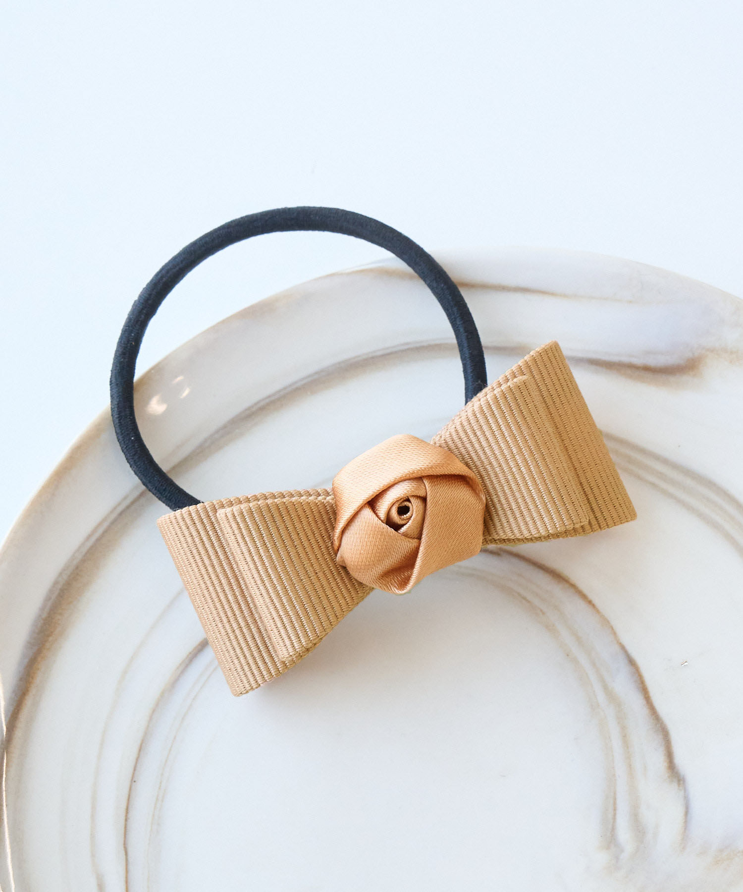 ROPE PICNIC PASSAGE「ローズリボンヘアポニー」|ヘアゴム・シュシュ|ベージュ(27)