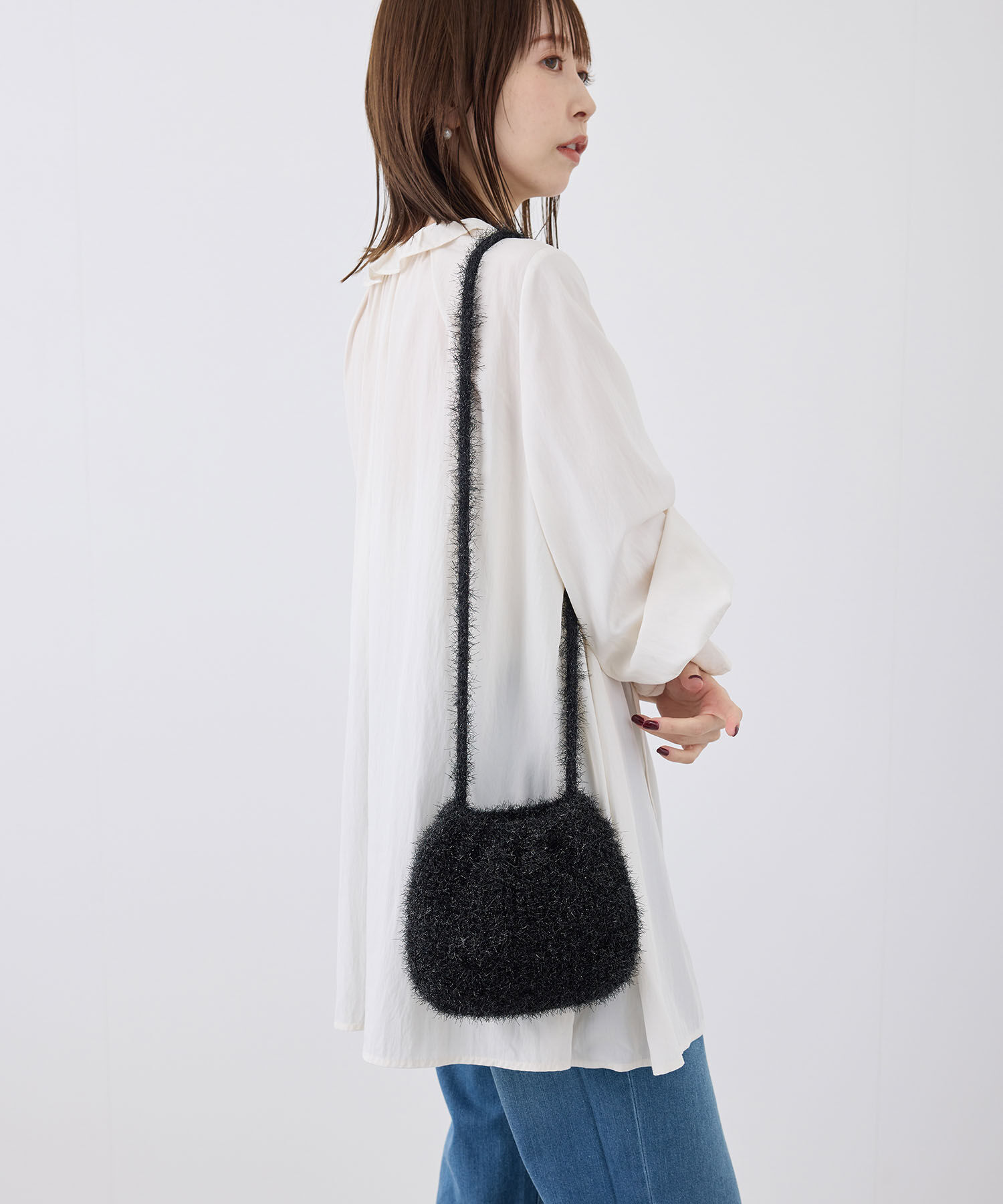 ROPE PICNIC PASSAGE「キラキラニットショルダーバッグ」|ショルダー・メッセンジャー|