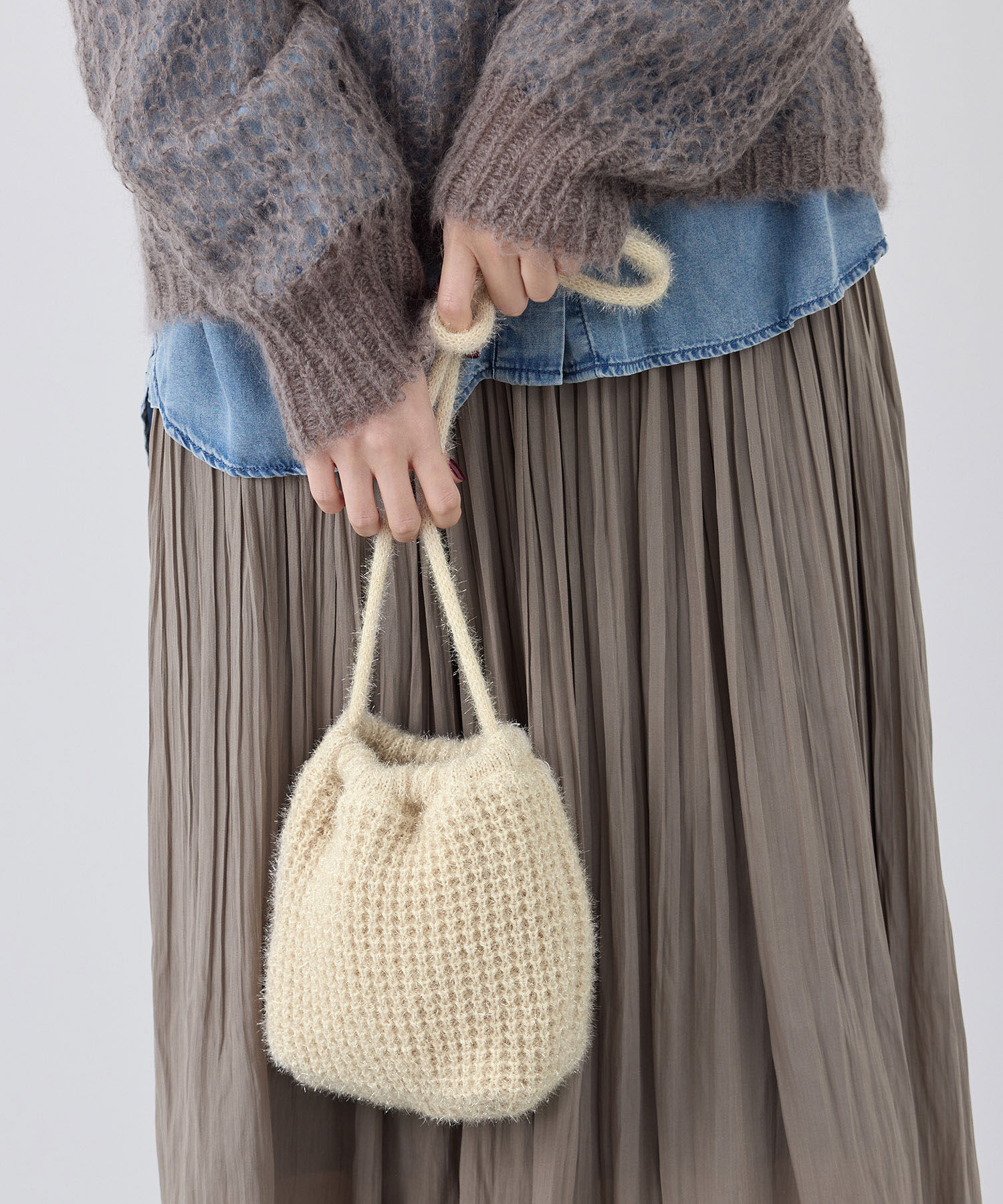 ROPE PICNIC PASSAGE「キラキラニットショルダーバッグ」|ショルダー・メッセンジャー|