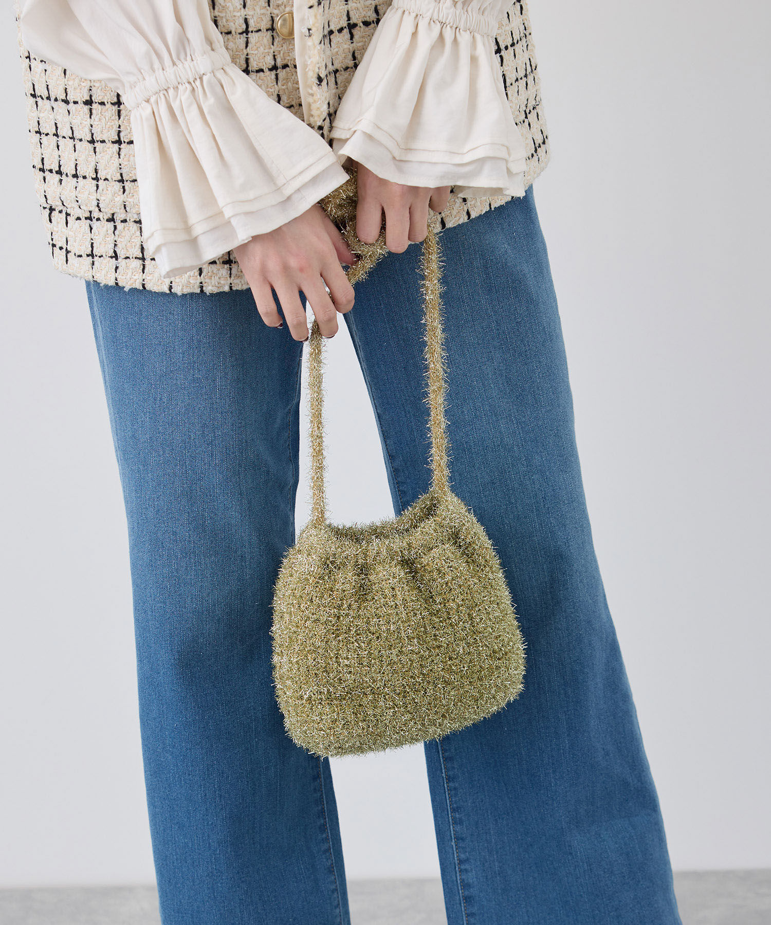 ROPE PICNIC PASSAGE「キラキラニットショルダーバッグ」|ショルダー・メッセンジャー|