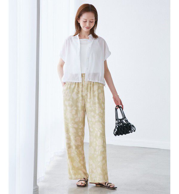 Rope&rsquo;Picnic「フローラルプリントイージーパンツ」|チノ|