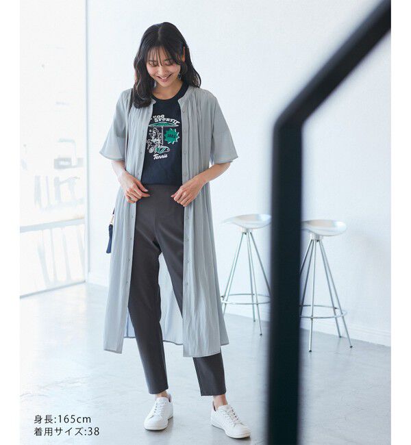 Rope&rsquo;Picnic「着丈選べる/接触冷感・UVカット/割繊ハーフスリーブワンピース」|ワンピース|