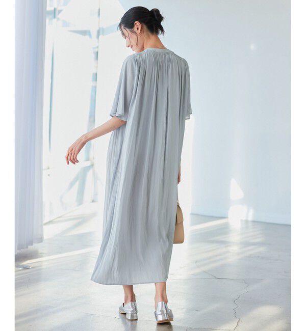 Rope&rsquo;Picnic「着丈選べる/接触冷感・UVカット/割繊ハーフスリーブワンピース」|ワンピース|