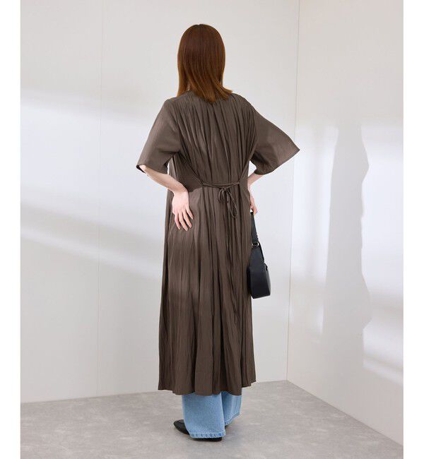 Rope&rsquo;Picnic「着丈選べる/接触冷感・UVカット/割繊ハーフスリーブワンピース」|ワンピース|