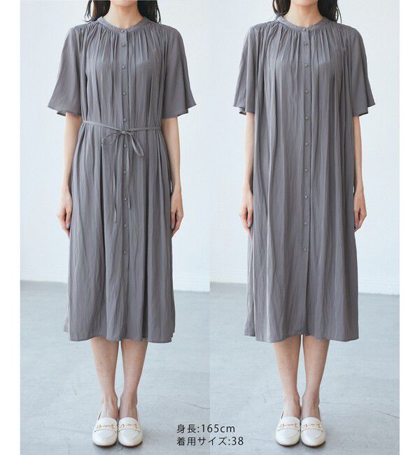 Rope&rsquo;Picnic「着丈選べる/接触冷感・UVカット/割繊ハーフスリーブワンピース」|ワンピース|