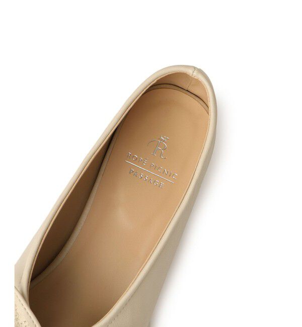 ROPE PICNIC PASSAGE「リボンギャザーミドルヒールパンプス」|パンプス|