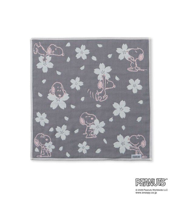 ROPE PICNIC PASSAGE「【SNOOPY/スヌーピー】さくら3重ガーゼハンカチ」|ハンカチ|