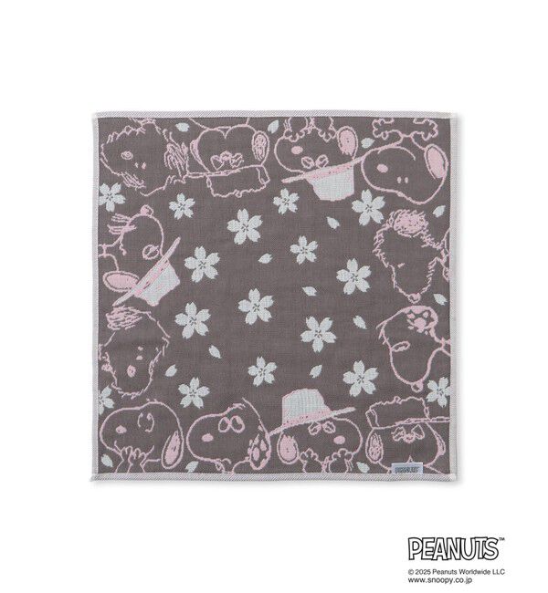 ROPE PICNIC PASSAGE「【SNOOPY/スヌーピー】さくら3重ガーゼハンカチ」|ハンカチ|