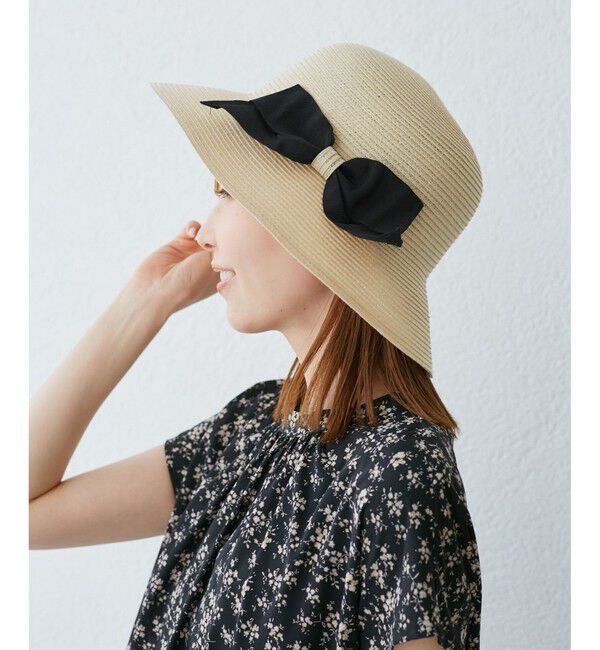 ROPE PICNIC PASSAGE「【UVカット・ウォッシャブル】折り畳みリボンハット」|ハット|