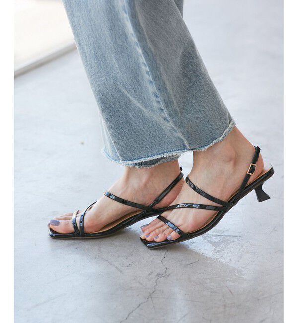 ROPE PICNIC PASSAGE「ナローストラップキトゥンヒールサンダル」|サンダル|