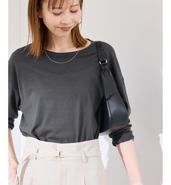 Rope&rsquo;Picnic「シアーロングTシャツ」|Tシャツ・カットソー|チャコール