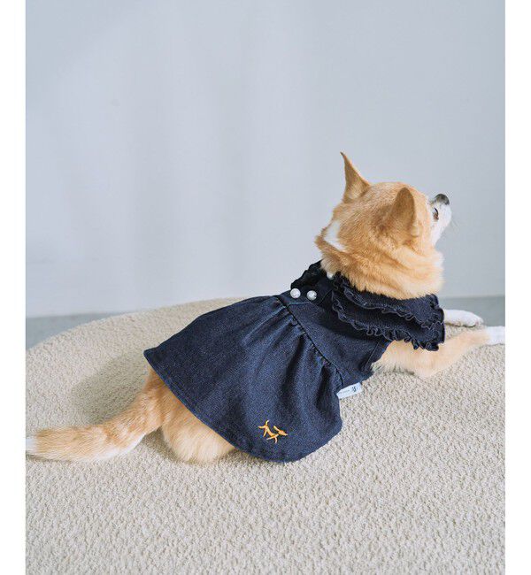 ROPE PICNIC PASSAGE「【DOG】襟付きデニムワンピース」|その他|
