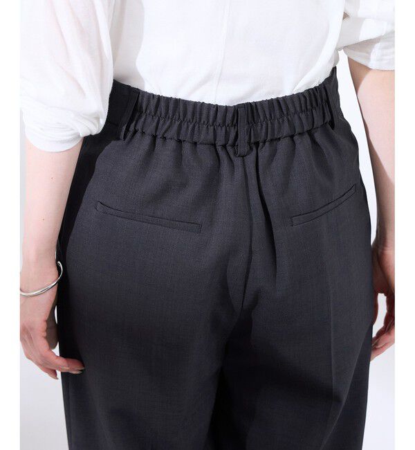 Rope&rsquo;Picnic「【UVカット・速乾】【リネンライク・シリーズ】ピンタックワイドスラックスパンツ/セットアップ対応」|チノ|