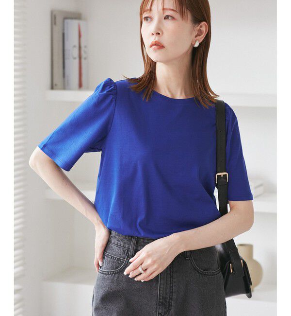 Rope&rsquo;Picnic「【UVカット・接触冷感】70シルケットパフスリーブトップス」|Tシャツ・カットソー|