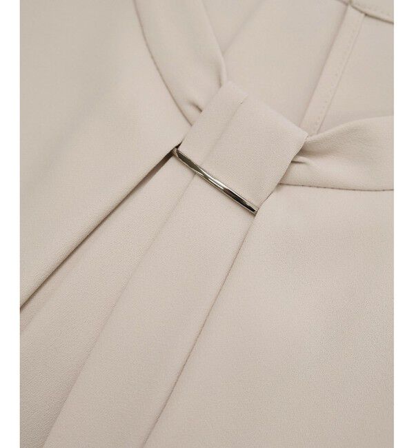 Rope&rsquo;Picnic「【WEB限定カラー・サイズ】メタルパーツフロントフリルタイブラウス/通勤対応」|シャツ・ブラウス|