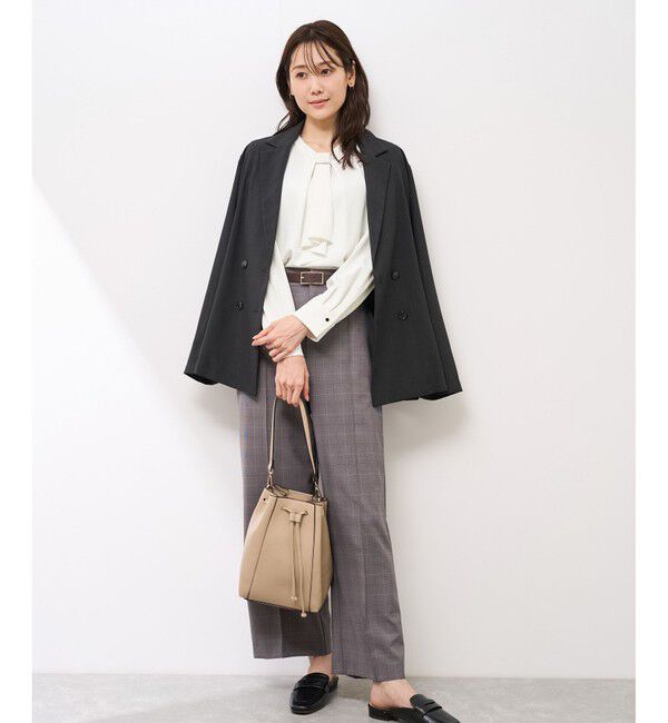 Rope&rsquo;Picnic「【WEB限定カラー・サイズ】メタルパーツフロントフリルタイブラウス/通勤対応」|シャツ・ブラウス|