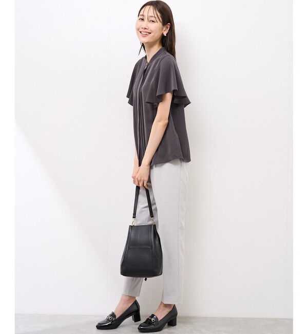 Rope&rsquo;Picnic「【防汚加工】ピンタックフレアスリーブブラウス/通勤対応」|シャツ・ブラウス|