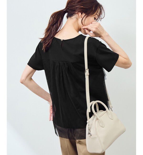 Rope&rsquo;Picnic「プリーツチュールドッキングTシャツ」|Tシャツ・カットソー|