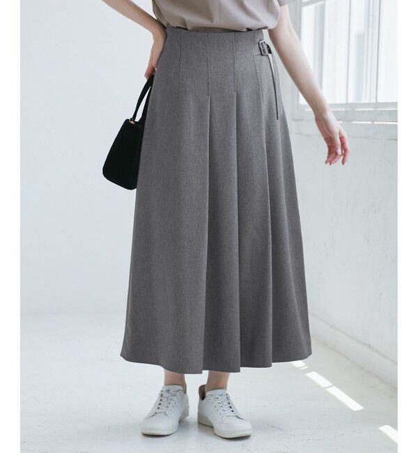 Rope&rsquo;Picnic「レディハンサムシリーズ ウールライクタックキルトスカート/セットアップ対応」|スカート|