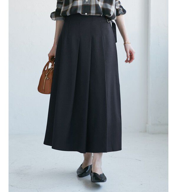 Rope&rsquo;Picnic「レディハンサムシリーズ ウールライクタックキルトスカート/セットアップ対応」|スカート|