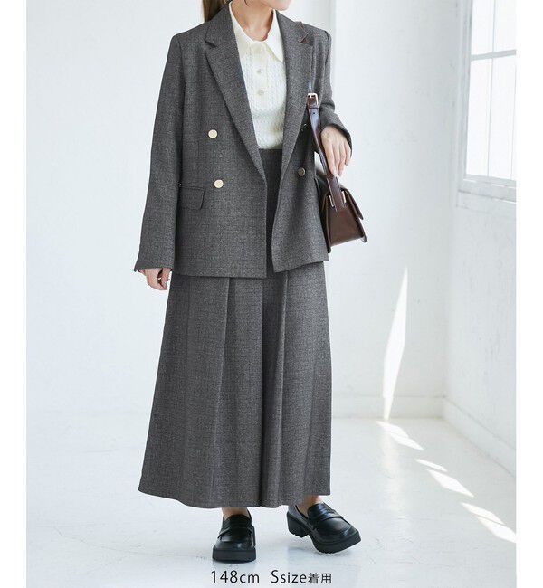 Rope&rsquo;Picnic「レディハンサムシリーズ ウールライクタックキルトスカート/セットアップ対応」|スカート|