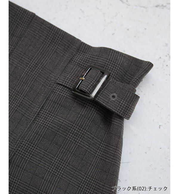 Rope&rsquo;Picnic「レディハンサムシリーズ ウールライクタックキルトスカート/セットアップ対応」|スカート|