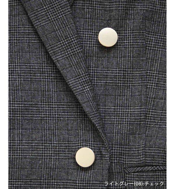 Rope&rsquo;Picnic「【低身長・小柄さんサイズ】レディハンサムシリーズ ウールライク金ボタンジャケット(半裏地)」|テーラードジャケット|