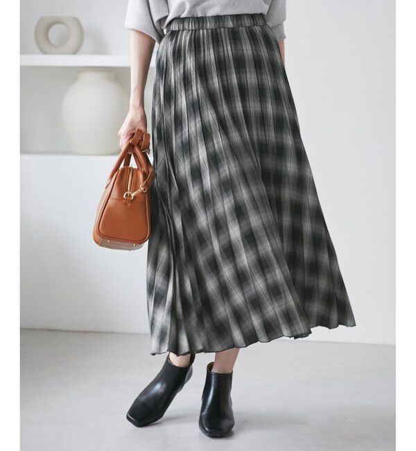 Rope&rsquo;Picnic「チェック柄プリーツスカート」|スカート|