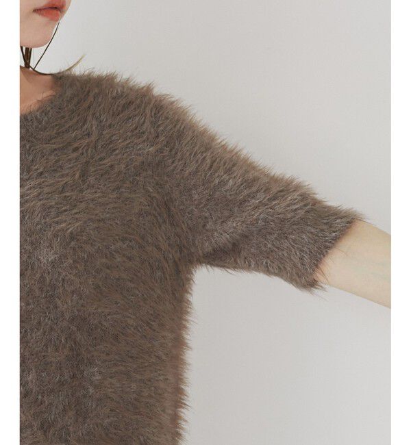 Rope&rsquo;Picnic「シャギーニットハーフスリーブプルオーバー」|ニット・セーター|