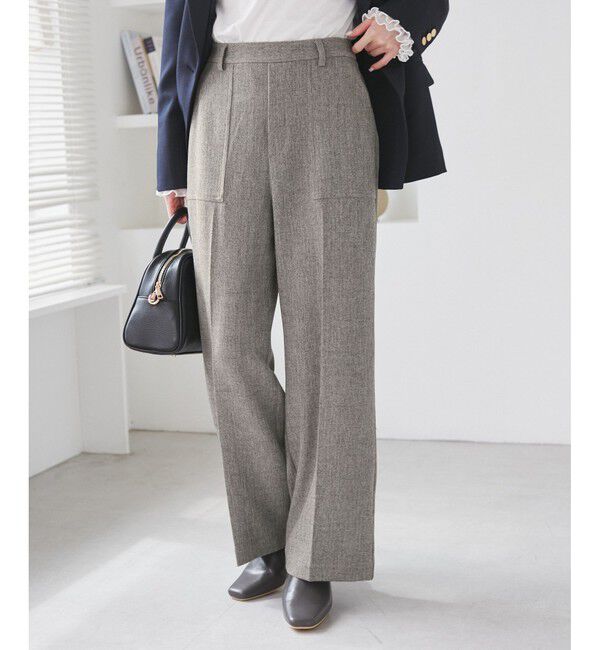 Rope&rsquo;Picnic「ベイカーワイドパンツ/通勤対応」|チノ|