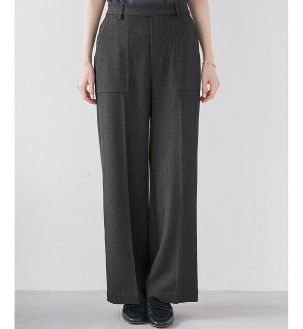 Rope&rsquo;Picnic「ベイカーワイドパンツ/通勤対応」|チノ|