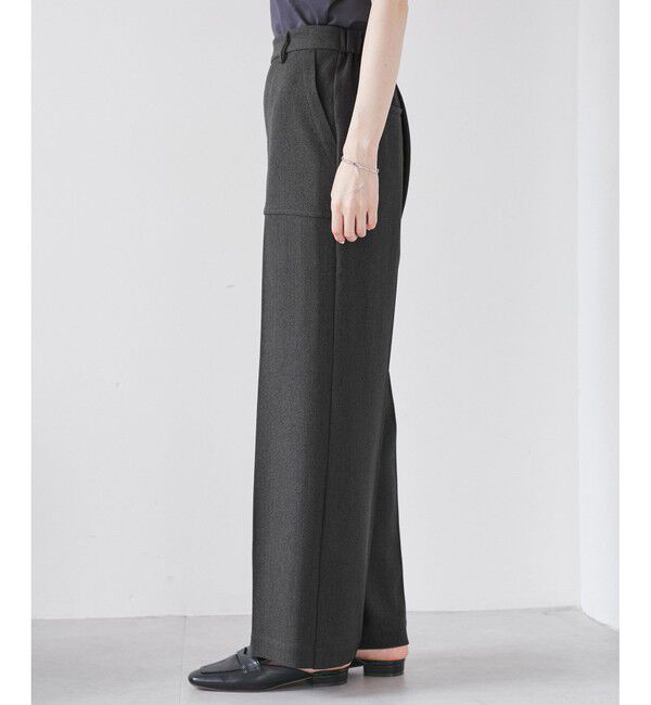 Rope&rsquo;Picnic「ベイカーワイドパンツ/通勤対応」|チノ|