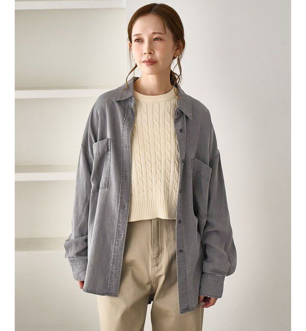 Rope&rsquo;Picnic「シャンブレーデニム調シャツ」|シャツ・ブラウス|