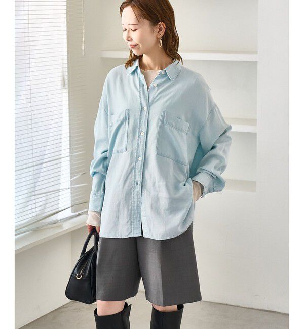 Rope&rsquo;Picnic「シャンブレーデニム調シャツ」|シャツ・ブラウス|