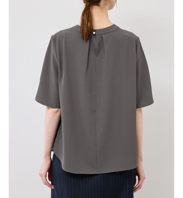 Rope&rsquo;Picnic「メタルパーツフロントフリルタイブラウス/通勤対応」|シャツ・ブラウス|