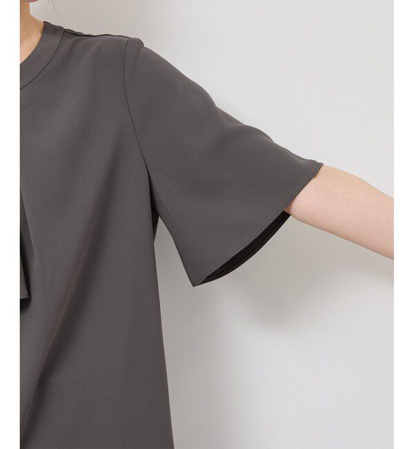 Rope&rsquo;Picnic「メタルパーツフロントフリルタイブラウス/通勤対応」|シャツ・ブラウス|