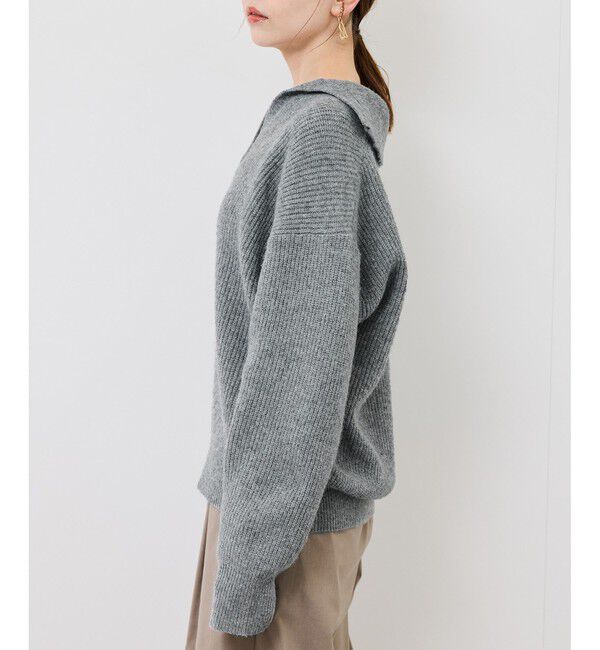 Rope&rsquo;Picnic「スキッパーポロニットプルオーバー/イージーケア」|ニット・セーター|