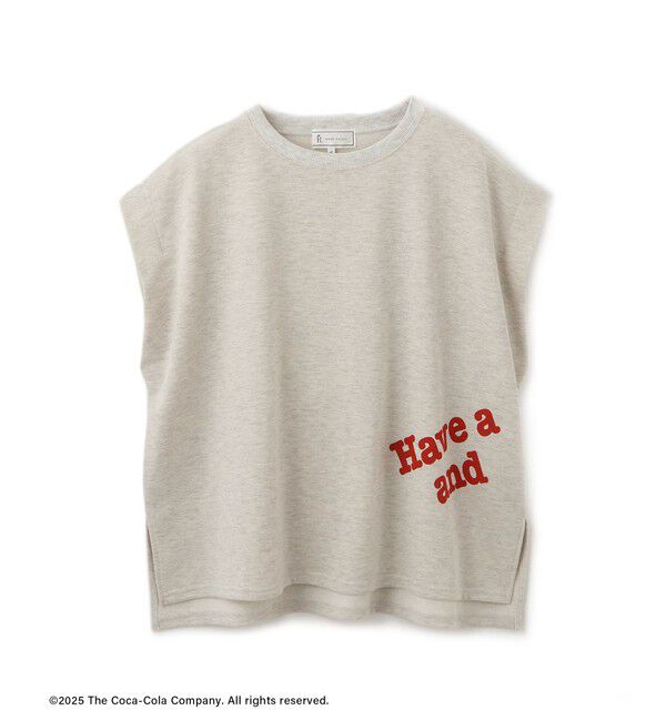 Rope&rsquo;Picnic「【Coca-Cola】【汗染み加工・セットアップ対応】ラメ入りミニ裏毛フレンチスリーブTシャツ」|Tシャツ・カットソー|